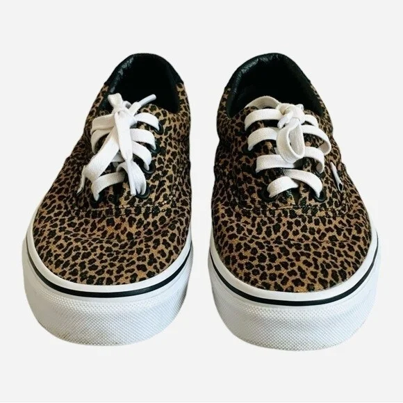 VANS Leopard Print White Brown Unisex Skate Sneakers Men’s Size 5 - Picture 4 of 10